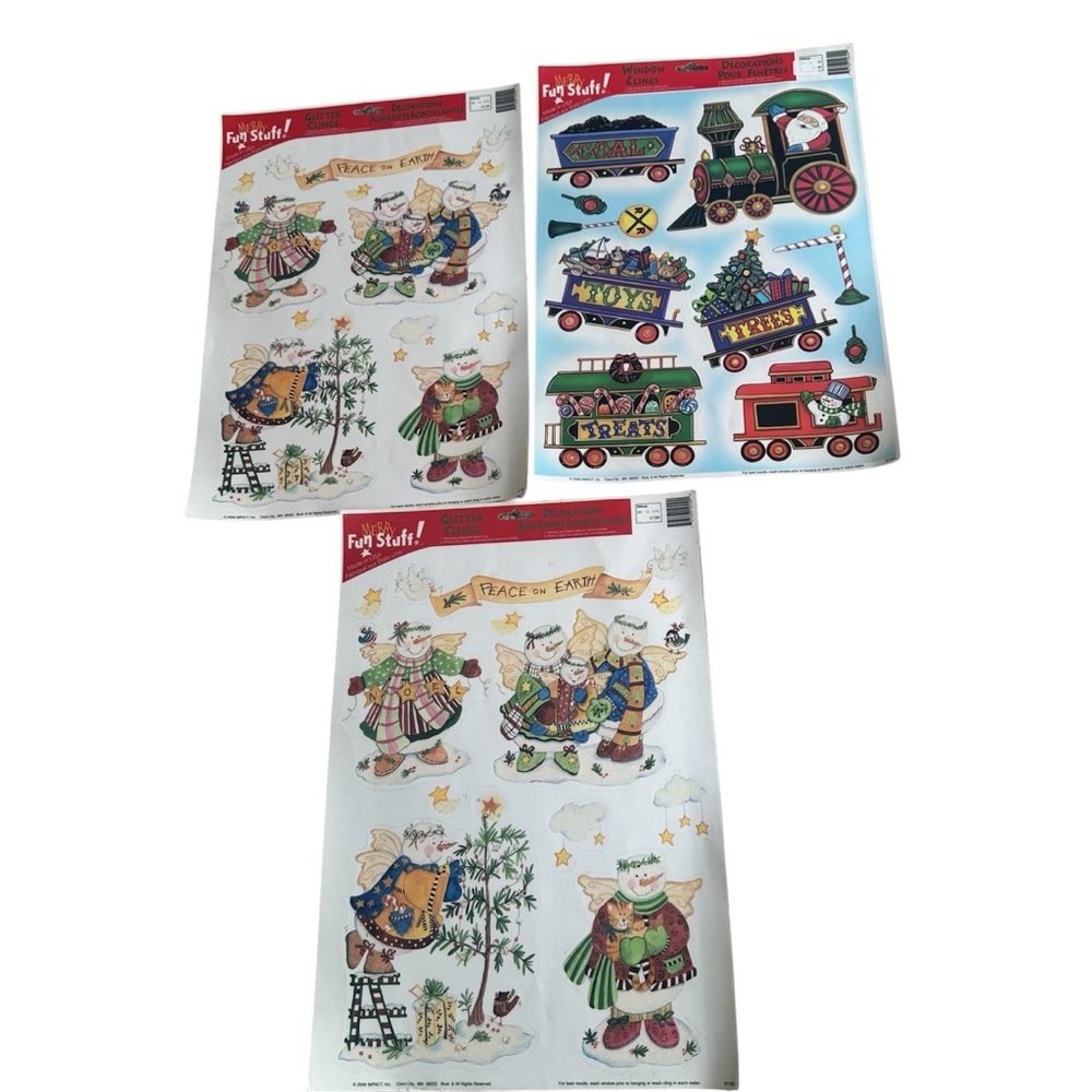 Vintage‎ christmas window clings ( 3 pack )